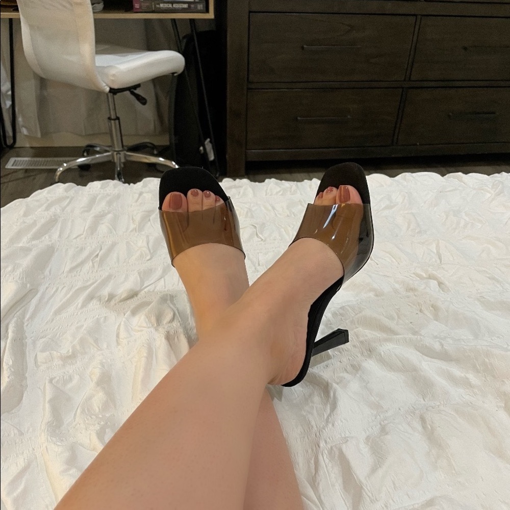 Wild Pair Clear Black Heels